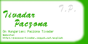 tivadar paczona business card